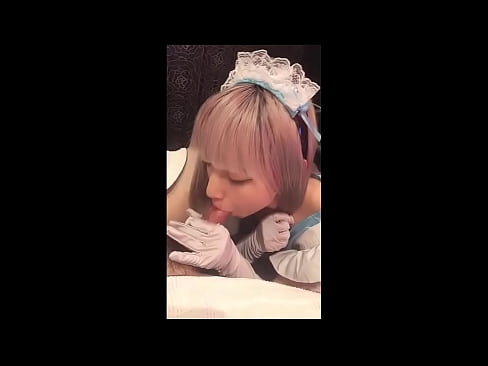 ❤️ 日本偶像 [mayuka]，法國女僕服裝，第 1 部分，口交和用乳液混蛋 ❌ 硬色情 在我們 ﹏